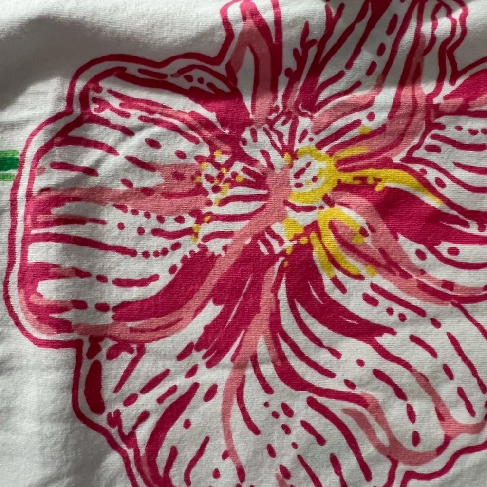 Andie top Lily Pulitzer Divine pink & Green. Orchid Top!! Huge size XS! - Picture 3 of 5